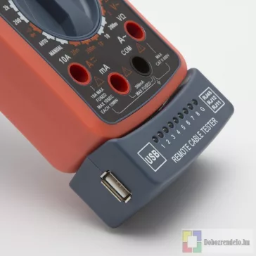 Digitális multiméter kábel teszterrel