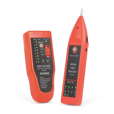   Érpárkereső hangjelzéssel, LED-del - RJ45 kábel teszterrel