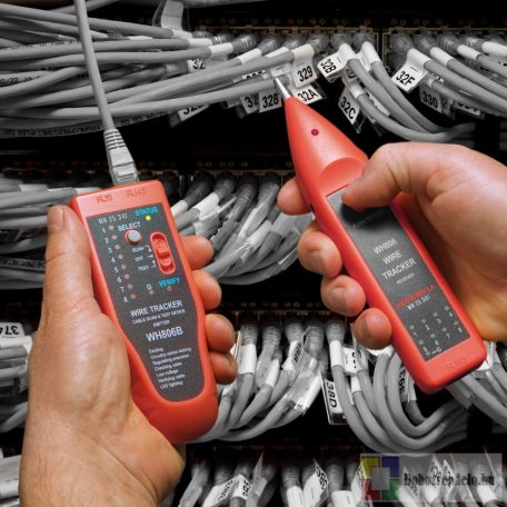 Érpárkereső hangjelzéssel, LED-del - RJ45 kábel teszterrel