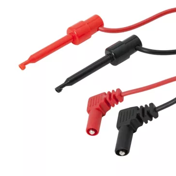   Kampós mérőcsatlakozó pár banándugós műszerzsinór 94 cm