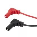 Kampós mérőcsatlakozó pár banándugós műszerzsinór 94 cm