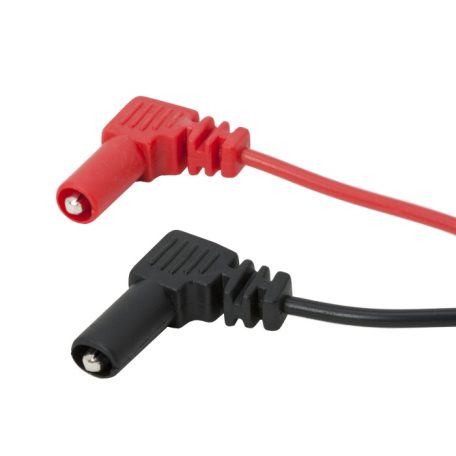 Kampós mérőcsatlakozó pár banándugós műszerzsinór 94 cm