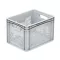 Basicline Euro láda 400x300x270 mm, perforált, Szürke