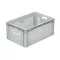 Basicline Euro láda 600x400x270 mm, perforált, Szürke