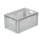 Basicline Euro láda 600x400x320 mm, perforált, Szürke