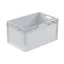 Lightline Euro láda, 600x400x320 mm alja és oldala zárt, Szürke
