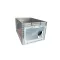Lightline Euro láda, 600x400x320  mm, alja és oldala zár, csuklós ajtóval, Szürke