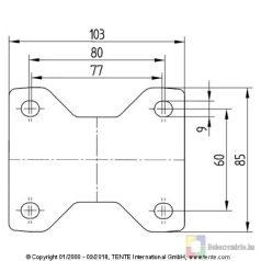 Tömörgumis kerék önbeálló villában(80)