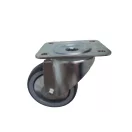 Szürke nyommentes forgó talplemezes 100-as (erősített villa) 100 kg teherbírás