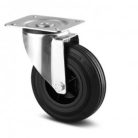 Tömörgumis Műanyagfelnis Kerék Önbeálló Villával (125)