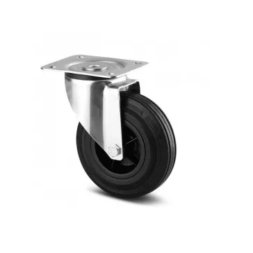   Tömörgumis Műanyagfelnis Kerék Önbeálló Villával (125)