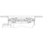 Tömörgumis Műanyagfelnis Kerék Önbeálló Villával (125)