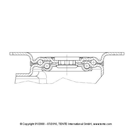 Tömörgumis Kerék Totálfékes Önbeálló Villában (100)