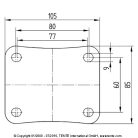 Tömörgumis Kerék Totálfékes Önbeálló Villában (100)