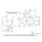 Polipropilén Görgő Önbeálló Villában 58 mm 