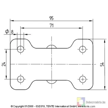 Polipropilén Görgő Fix Villában 65mm