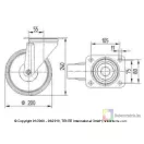 Alpha Önbeálló Görgő, Fekete, Elasztikus Gumi Futófelület (200)