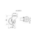 Poliamid Hátfuratos Önbeálló Görgő 100