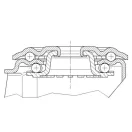 Poliamid Hátfuratos Önbeálló Görgő 100