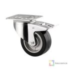 Alpha Önbeálló Görgő Totálfékkel, Elasztikus Gumi Futófelület (100)