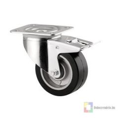   Alpha Önbeálló Görgő Totálfékkel, Elasztikus Gumi Futófelület (100)