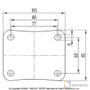 Alpha Önbeálló Görgő Totálfékkel, Elasztikus Gumi Futófelület (100)