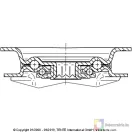 Alpha Önbeálló Görgő Totálfékkel, Elasztikus Gumi Futófelület (100)