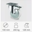 Poliamid Kerék Totálfékes Önbeálló Talpas Villában (100)