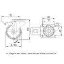 Poliamid Kerék Totálfékes Önbeálló Talpas Villában (100)