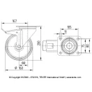 Poliamid Kerék Totálfékes Önbeálló Talpas Villában (160)