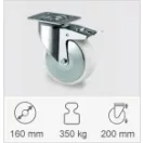 Poliamid Kerék Totálfékes Önbeálló Talpas Villában (160)