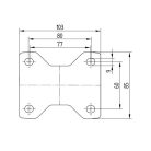 Alumínium Kerék Pur Futófelülettel 100-As Fix Villával (250Kg)