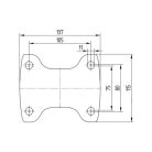 Alumínium Kerék Pur Futófelülettel 100-As Fix Villával (300Kg)
