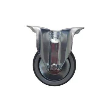   Szürke nyommentes fix görgő 100-as (erősített villa) 100 kg teherbírás