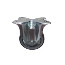 Szürke nyommentes fix görgő 100-as (erősített villa) 100 kg teherbírás