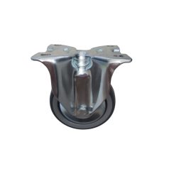   Szürke nyommentes fix görgő 100-as (erősített villa) 100 kg teherbírás