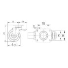 Alumínium Kerék Pur Futófelülettel 160-As Fékes Önbeálló Villával