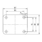 Alumínium Kerék Pur Futófelülettel 160-As Fékes Önbeálló Villával