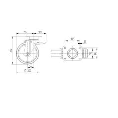   Alumínium Kerék Pur Futófelülettel 200-As Fékes Önbeálló Villával