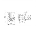Alumínium Kerék Pur Futófelülettel 125-Ös Fixvillás