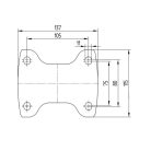 Alumínium Kerék Pur Futófelülettel 125-Ös Fixvillás