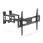 TV fali tartókonzol sarkokhoz, dupla karos, dönthető 40 - 80"