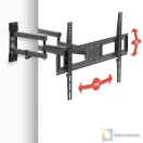 TV fali tartókonzol sarkokhoz, dupla karos, dönthető 40 - 80"