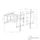 TV Fali tartókonzol karos 60 - 100"