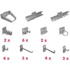 Güde Szerszámtartó Fal 1200X500 mm + 28 részes szerszámtartó készlet