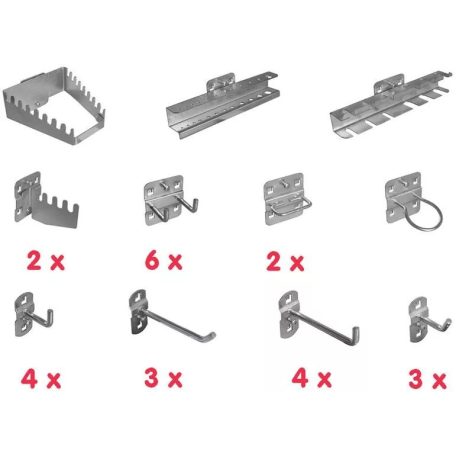 Güde Szerszámtartó Fal 1200X460 mm + 28 részes szerszámtartó készlet