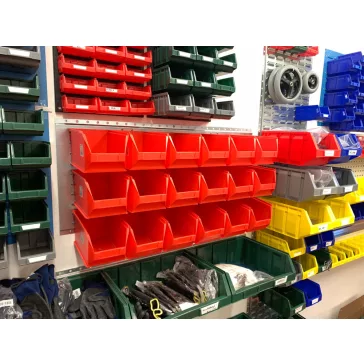   Horganyzott Fali Tartó (440X991mm) Piros Mh4 Dobozokkal Vízszintes