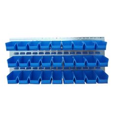   Horganyzott Fali Tartó (440X991mm) Kék Mh5 Dobozokkal Vízszintes 