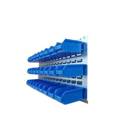 Horganyzott Fali Tartó (440X991mm) Kék Mh5 Dobozokkal Vízszintes 