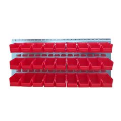   Horganyzott Fali Tartó (440X991mm) Piros Mh5 Dobozokkal Vízszintes